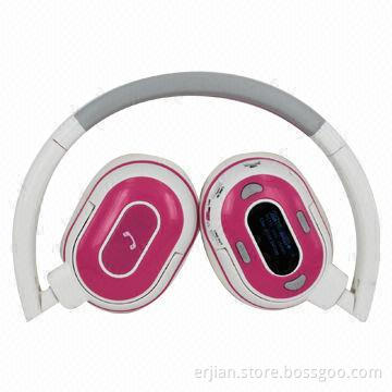 MP3 Bluetooth Headset/Earphones with Mic for Smartphones, OLED Screen, 32 Ohms Impedance